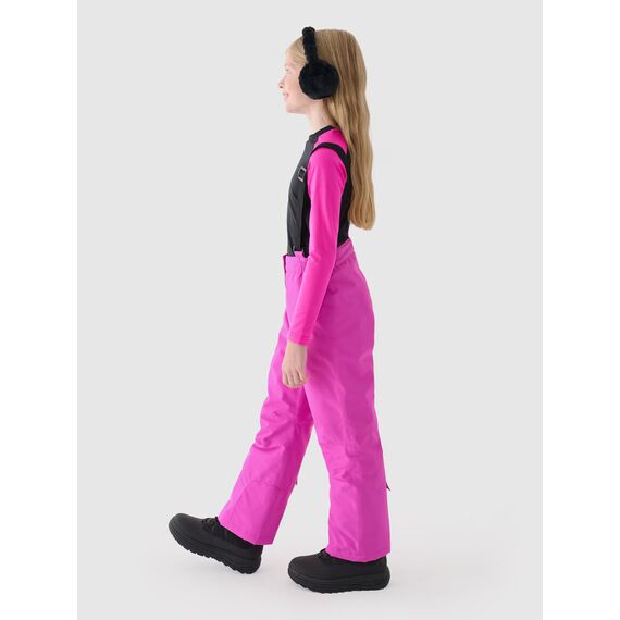 4F ocieplane spodnie narciarskie na szelki 4FJWAW25TFTRF0948 różowe, Kolor: różowy, Rozmiar: 122, 2 zdjęcie