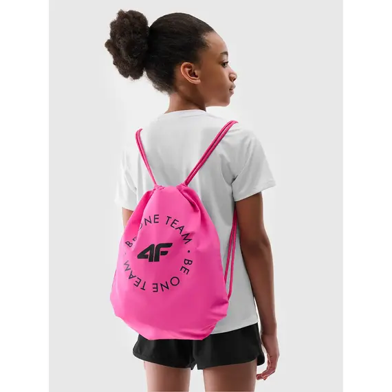 4F zestaw na w-f dla dziewczynki koszulka, spodenki , worek 4FJWAW25TAPSF081, Kolor: czarny, Rozmiar: 122/128, 6 zdjęcie