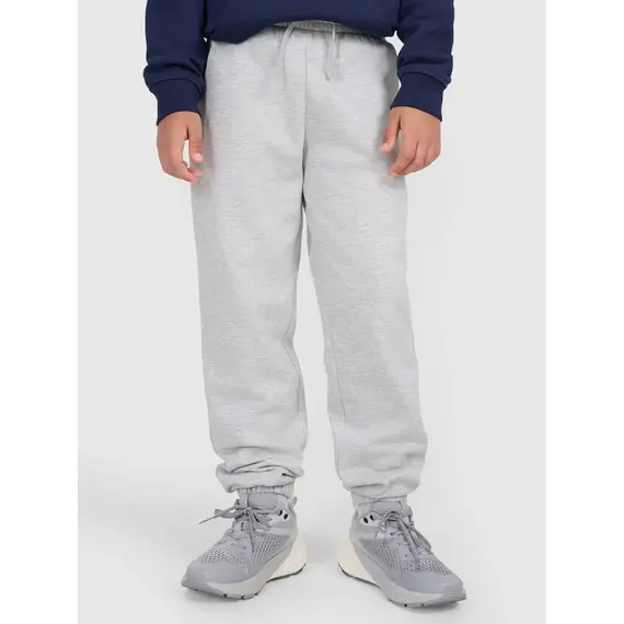 4F spodnie z dzianiny chłopięce z meszkiem wewnątrz 4FJWMM00TTROM1510 szare, Kolor: szary, Rozmiar: 140, 2 zdjęcie