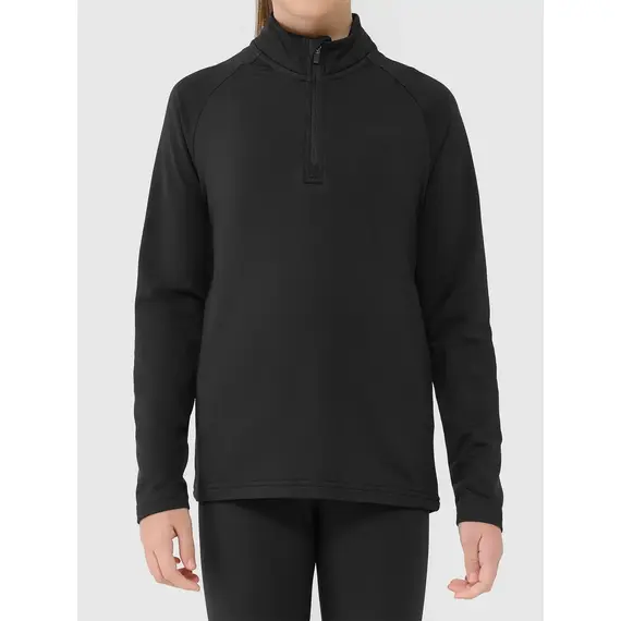 4F Bluza dziecięca BIELIZNA DRAPANA U106 czarna, Kolor: czarny, Rozmiar: 146/152