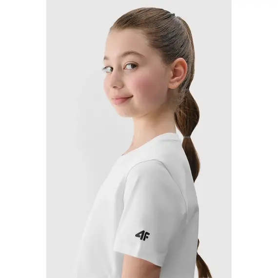 4F zestaw na w-f dla dziewczynki koszulka, spodenki i worek na buty 4FJWAW25TAPSF082, Kolor: czarny, Rozmiar: 146/152, 5 zdjęcie