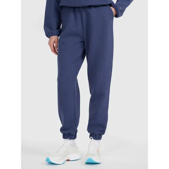 4F spodnie z dzianiny o waflowym splocie 4FWAW25TTROF1184 niebieskie, Kolor: niebieski, Rozmiar: L, 4 zdjęcie