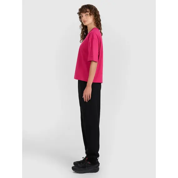 4F spodnie typu jogger z ozdobnymi przeszyciami 4FWAW25TTROF1205 czarne, Kolor: czarny, Rozmiar: XL, 4 zdjęcie