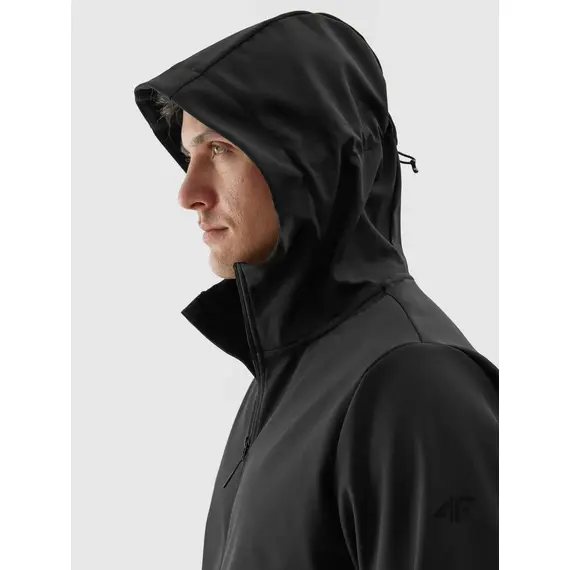 4F kurtka membranowa męska softshell z kapturem 4FWAW25TSOFM362 czarna, Kolor: czarny, Rozmiar: M, 6 zdjęcie