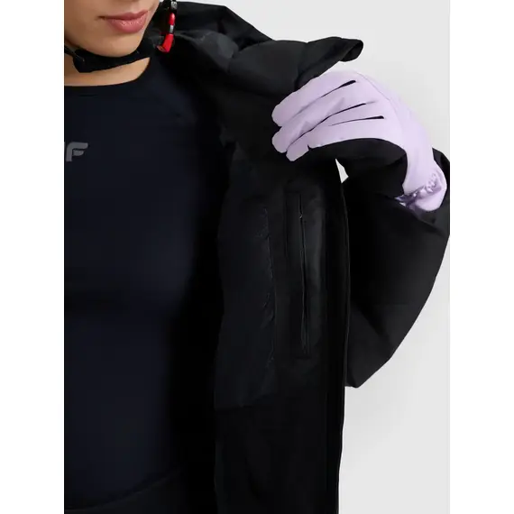 4F ocieplana kurtka narciarska damska z kieszeniami 4FWAW25TTJAF0808 czarna, Kolor: czarny, Rozmiar: S, 5 zdjęcie