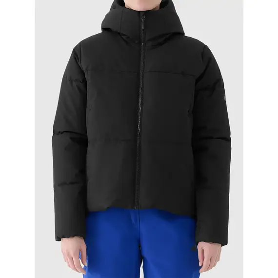 4F ocieplana kurtka narciarska damska z kieszeniami 4FWAW25TTJAF0808 czarna, Kolor: czarny, Rozmiar: M