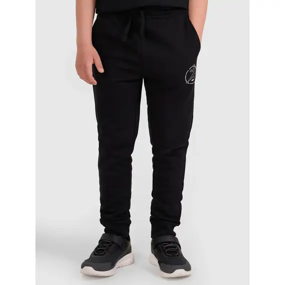 4F spodnie chłopięce z miękkim meszkiem wewnątrz 4FJWAW25TTROM1258 czarne, Kolor: czarny, Rozmiar: 158, 4 zdjęcie