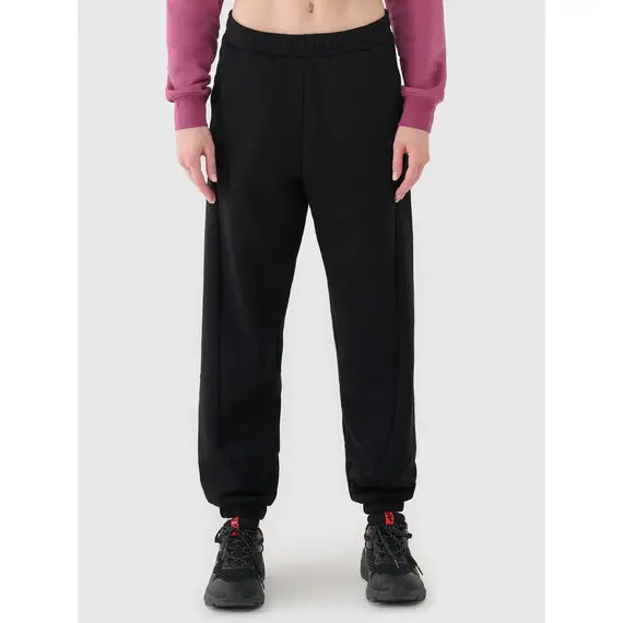 4F spodnie typu jogger z ozdobnymi przeszyciami 4FWAW25TTROF1205 czarne, Kolor: czarny, Rozmiar: L