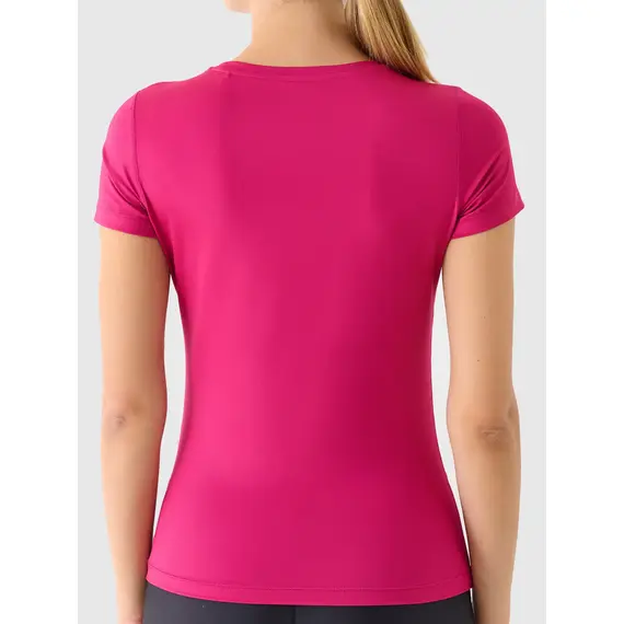 4F Tshirt damski funkcyjny z wykończeniem szybkoschnącym 4FWAW25TFTSF1516 różowy, Kolor: różowy, Rozmiar: M, 4 zdjęcie