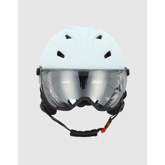 4F kask narciarski z wbudowanymi goglami i regulowaną wentylacją U096 niebieski, Kolor: niebieski, Rozmiar: 55-59, 2 zdjęcie