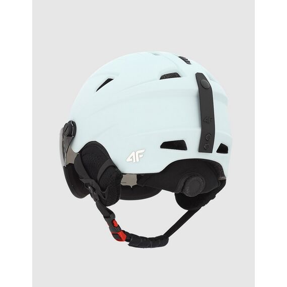 4F kask narciarski z wbudowanymi goglami i regulowaną wentylacją U096 niebieski, Kolor: niebieski, Rozmiar: 58-61, 3 zdjęcie