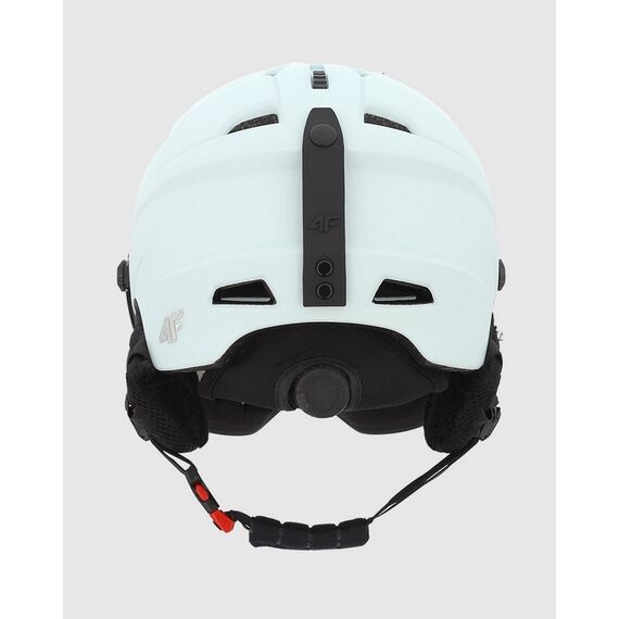 4F kask narciarski z wbudowanymi goglami i regulowaną wentylacją U096 niebieski, Kolor: niebieski, Rozmiar: 55-59, 5 zdjęcie