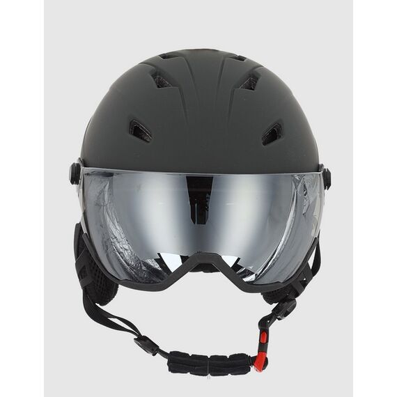 4F kask narciarski z wbudowanymi goglami i regulowaną wentylacją U096 szary, Kolor: szary, Rozmiar: 55-59, 2 zdjęcie