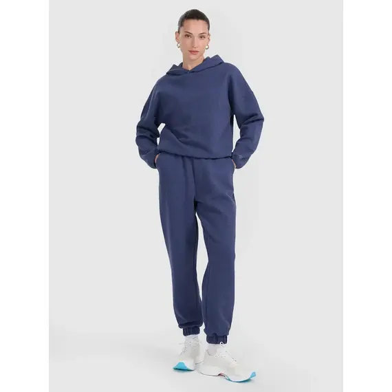 4F spodnie z dzianiny o waflowym splocie 4FWAW25TTROF1184 niebieskie, Kolor: niebieski, Rozmiar: XL