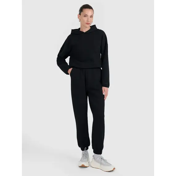 4F spodnie z dzianiny o waflowym splocie 4FWAW25TTROF1184 czarne, Kolor: czarny, Rozmiar: XS