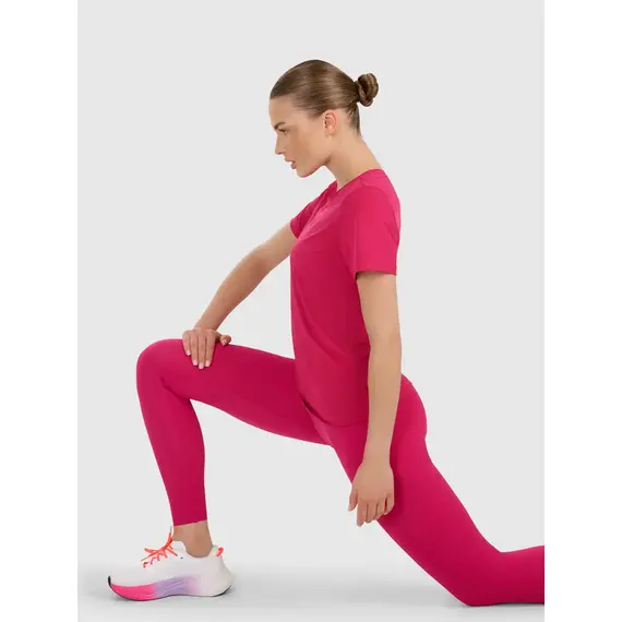 4F Tshirt damski funkcyjny z wykończeniem szybkoschnącym 4FWAW25TFTSF1516 różowy, Kolor: różowy, Rozmiar: M, 5 zdjęcie