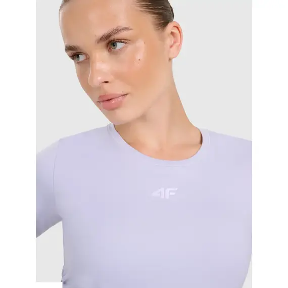4F t-shirt sportowy damski koszulka 4FWAW25TFTSF1524 fioletowy, Kolor: niebieski, Rozmiar: S, 7 zdjęcie