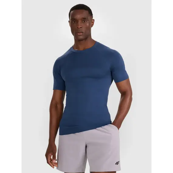 4F koszulka treningowa męska z krótkim rękawem 4FWAW25TFTSM1460, Kolor: niebieski, Rozmiar: L/Xl