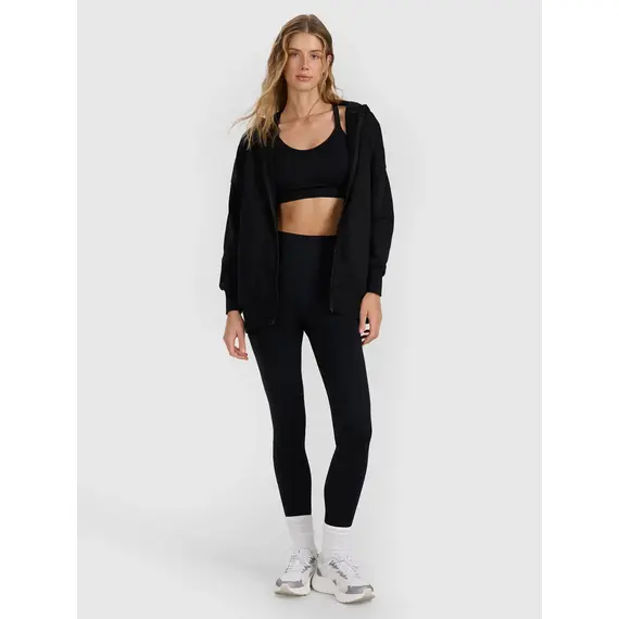 4F legginsy z wysokim stanem z zamkami 4FWAW25TTIGF242 czarne, Kolor: czarny, Rozmiar: XXL