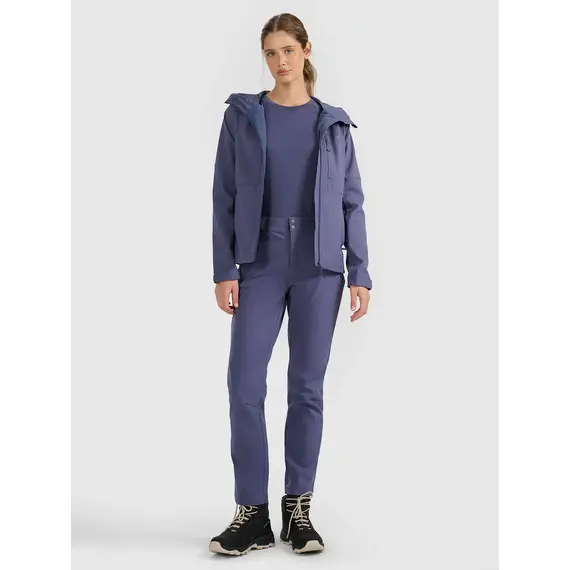 4F spodnie softshell z membraną i kieszeniami na zamek 4FWAW25TFTRF0988 niebieskie, Kolor: niebieski, Rozmiar: XL, 6 zdjęcie