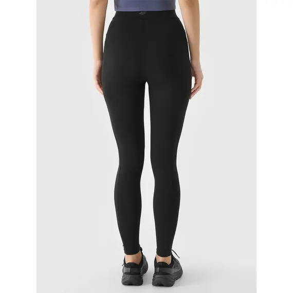 4F legginsy z wysokim stanem z zamkami 4FWAW25TTIGF242 czarne, Kolor: czarny, Rozmiar: M, 6 zdjęcie