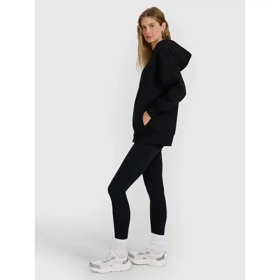 4F legginsy z wysokim stanem z zamkami 4FWAW25TTIGF242 czarne, Kolor: czarny, Rozmiar: XS, 4 zdjęcie