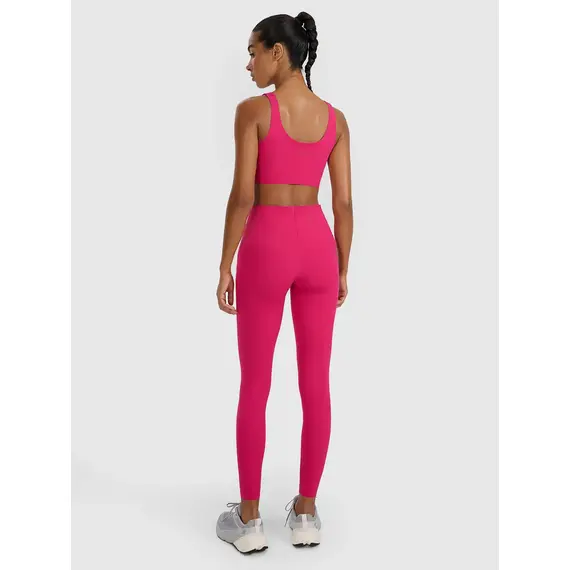 4F legginsy ze wsparciem talii i wykończeniem szybkoschnącym 4FWAW25TFTIF358 różowe, Kolor: różowy, Rozmiar: M, 3 zdjęcie