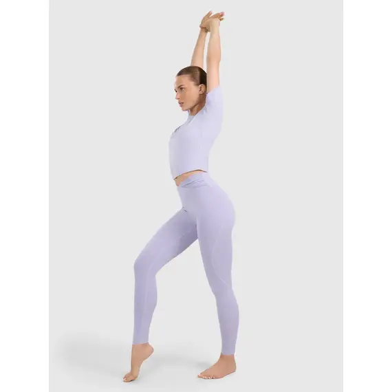 4F legginsy z detalem na pasie i wykończeniem szybkoschnącym 4FWAW25TFTIF369, Kolor: niebieski, Rozmiar: XS, 3 zdjęcie