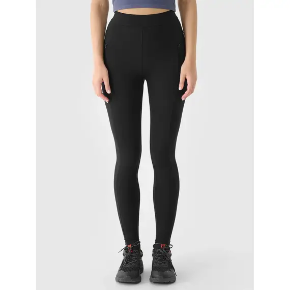 4F legginsy z wysokim stanem z zamkami 4FWAW25TTIGF242 czarne, Kolor: czarny, Rozmiar: M, 7 zdjęcie