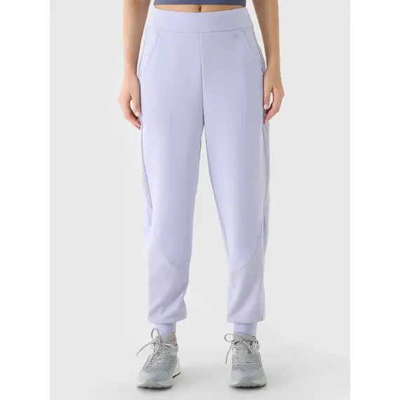 4F spodnie dresowe damskie z kieszeniami 4FWAW25TTROF1180 fioletowe, Kolor: niebieski, Rozmiar: XL, 5 zdjęcie