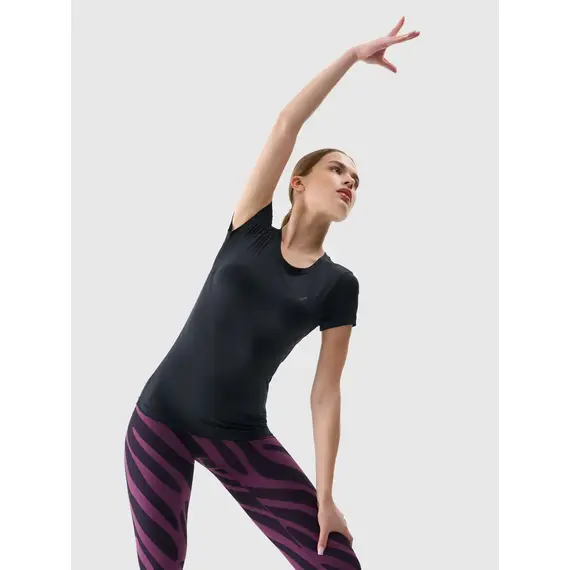 4F t-shirt funkcyjny z wykończeniem szybkoschnącym 4FWMM00TFTSF1828 czarny, Kolor: czarny, Rozmiar: L, 5 zdjęcie