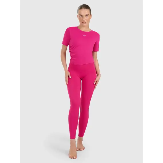 4F t-shirt sportowy damski koszulka 4FWAW25TFTSF1524, Kolor: różowy, Rozmiar: S, 2 zdjęcie