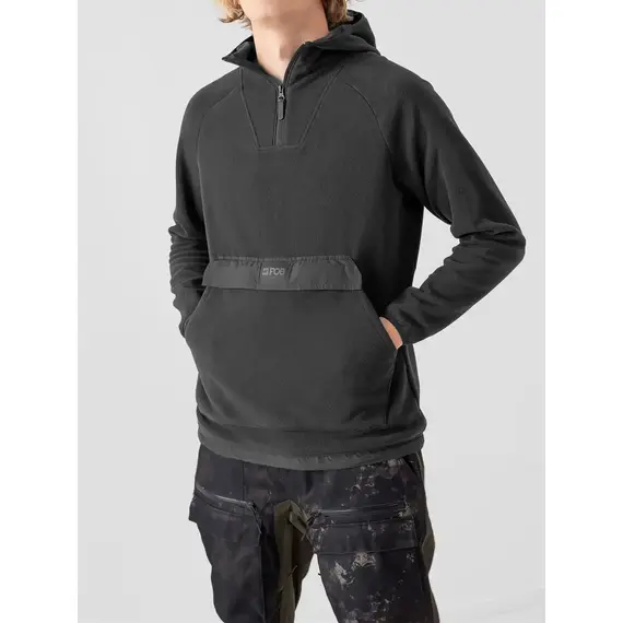 4F bluza męska polarowa z kapturem dużą kieszenią i zamkiem z przodu 4FWAW25TFLEM427, 4 zdjęcie