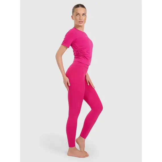 4F legginsy z detalem na pasie i wykończeniem szybkoschnącym 4FWAW25TFTIF369, Kolor: różowy, Rozmiar: XL, 5 zdjęcie