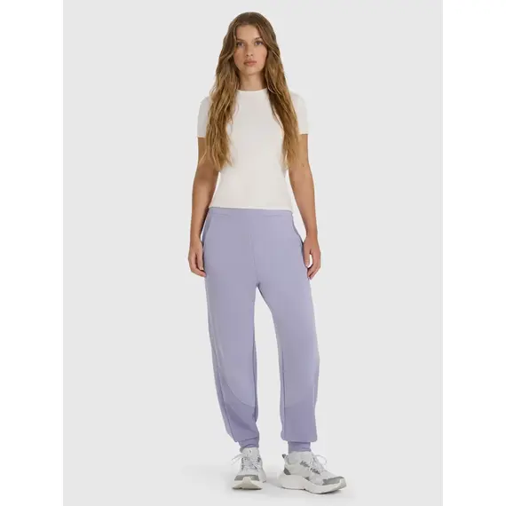 4F spodnie dresowe damskie z kieszeniami 4FWAW25TTROF1180 fioletowe, Kolor: niebieski, Rozmiar: XXL