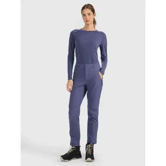 4F spodnie softshell z membraną i kieszeniami na zamek 4FWAW25TFTRF0988 niebieskie, Kolor: niebieski, Rozmiar: L, 2 zdjęcie