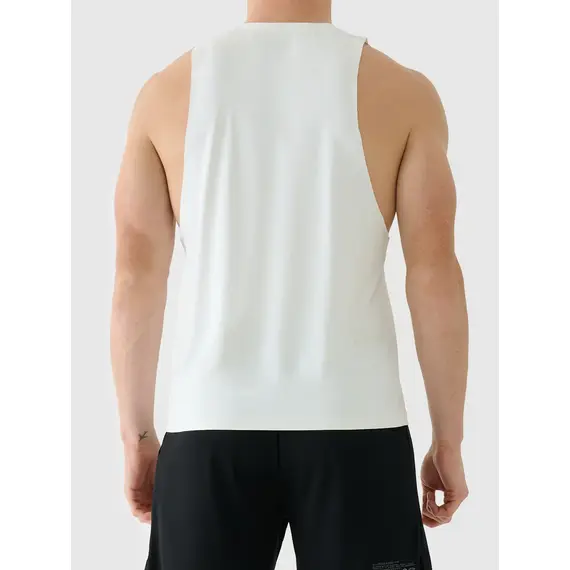 4F koszulka męska bez rękawów treningowa 4FWAW25TFSLM554 biała, Kolor: biały, Rozmiar: XL, 2 zdjęcie
