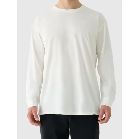 4F koszulka z długim rękawem męska longsleeve 4FWAW25TLONM481 biała, Kolor: biały, Rozmiar: L, 7 zdjęcie