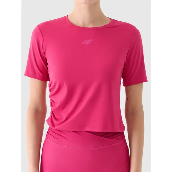 4F t-shirt sportowy damski koszulka 4FWAW25TFTSF1524, Kolor: różowy, Rozmiar: L, 4 zdjęcie