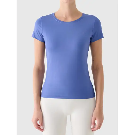 4F Tshirt damski funkcyjny z wykończeniem szybkoschnącym 4FWAW25TFTSF1516 niebieski, Kolor: granatowy, Rozmiar: M