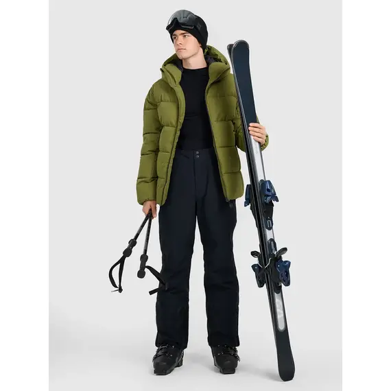 4F spodnie narciarskie męskie z membraną i ociepliną syntetyczną 4FWAW25TFTRM0924 czarne, Kolor: czarny, Rozmiar: XL