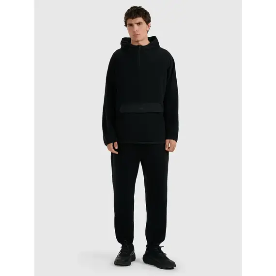 4F bluza męska polarowa z kapturem dużą kieszenią i zamkiem z przodu 4FWAW25TFLEM427, 3 zdjęcie