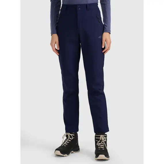 4F spodnie softshell z membraną i kieszeniami na zamek 4FWAW25TFTRF0988 granatowe, Kolor: granatowy, Rozmiar: XL, 2 zdjęcie