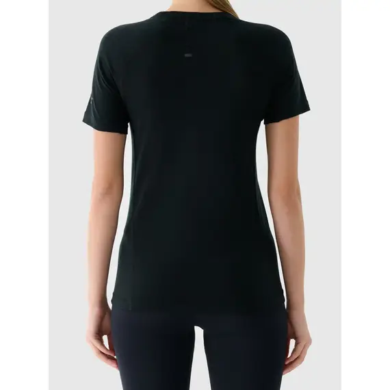 4F t-shirt sportowy damski koszulka z wełną merino 4FWAW25TFTSF1527 czarny, Kolor: czarny, Rozmiar: S, 6 zdjęcie