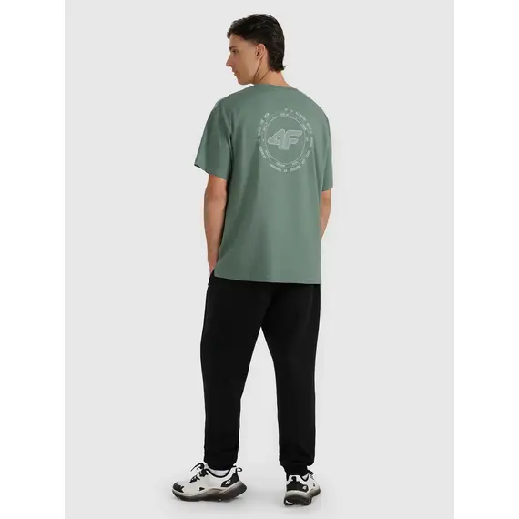 4F spodnie typu jogger z tkaninowymi wstawkami 4FWAW25TTROM1252, Kolor: niebieski, Rozmiar: XL, 4 zdjęcie