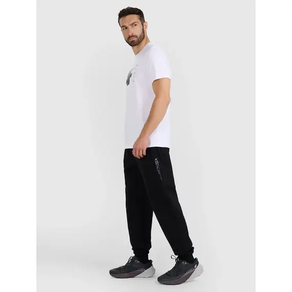 4F spodnie dresowe męskie z dzianiny brush 4FWAW25TTROM1211 czarne, Kolor: czarny, Rozmiar: XXL, 2 zdjęcie