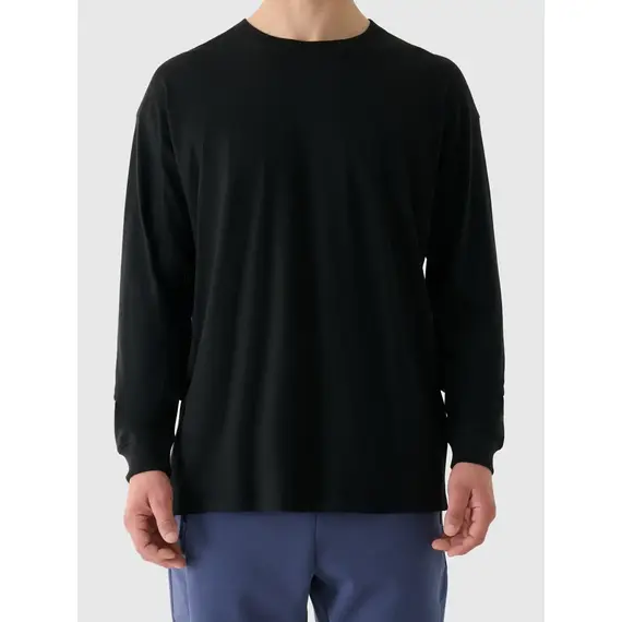 4F koszulka z długim rękawem męska longsleeve 4FWAW25TLONM481 czarna, Kolor: czarny, Rozmiar: M, 6 zdjęcie