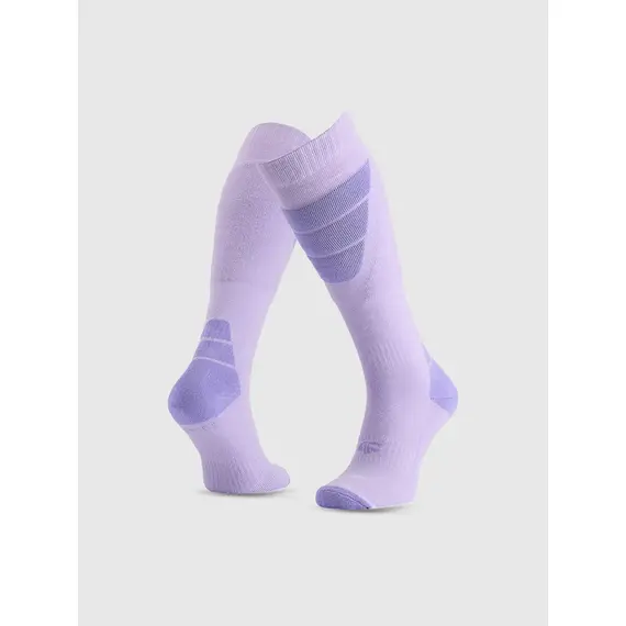 4F skarpetki damskie narciarskie długie 4FWMM00UFSOF239 fioletowe, Kolor: fioletowy, Rozmiar: 39-42