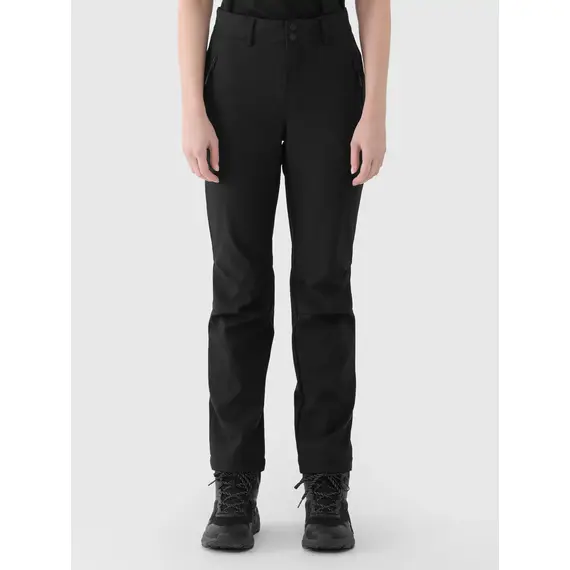 4F spodnie softshell z membraną i kieszeniami na zamek 4FWAW25TFTRF0988 czarne, Kolor: czarny, Rozmiar: M, 2 zdjęcie