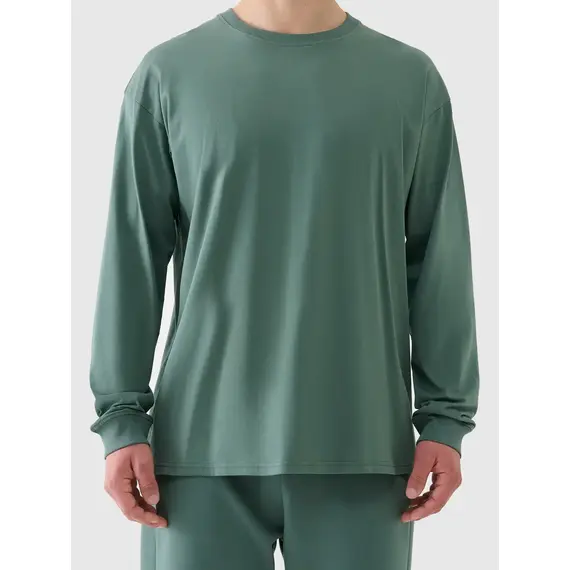 4F koszulka z długim rękawem męska longsleeve 4FWAW25TLONM481 zielona, Kolor: zielony, Rozmiar: XL, 2 zdjęcie